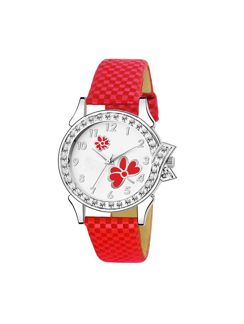 round dial analog watch-(321 red) - 15945674 - Zoom Image - 1