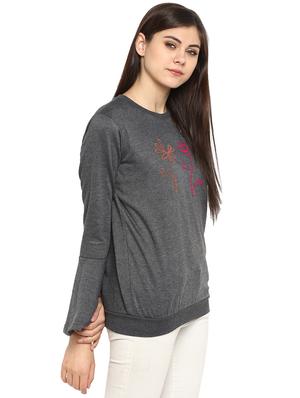bell sleeved graphic print sweatshirt - 15945676 - Standard Image - 2