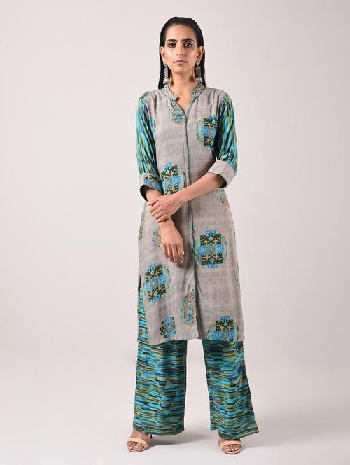 printed kurta palazzo set - 15945691 - Standard Image - 1