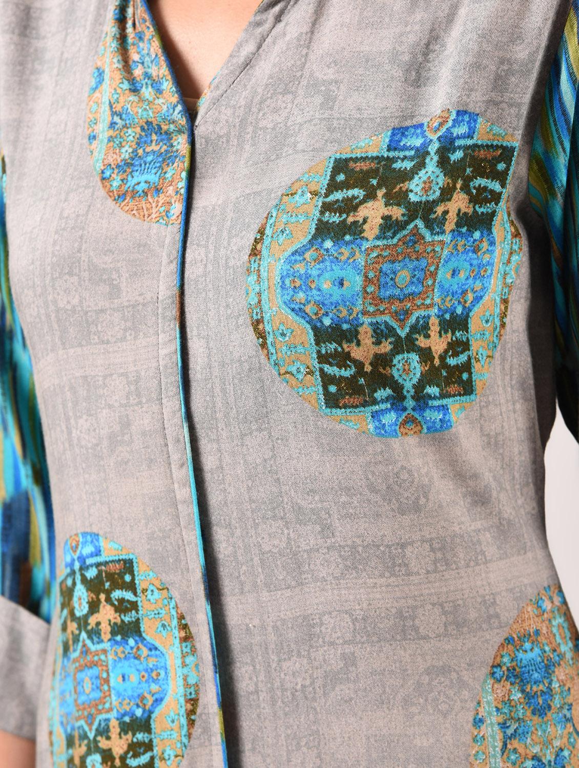 printed kurta palazzo set - 15945691 - Zoom Image - 6