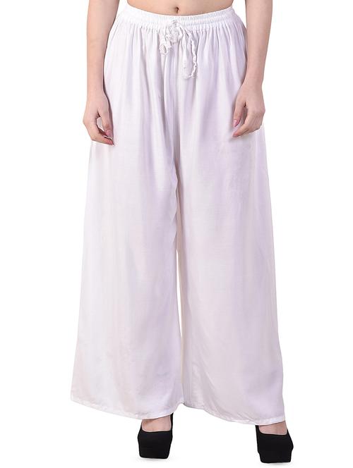 drawstring waist flared palazzo - 15945694 - Standard Image - 1