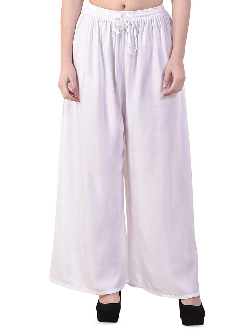 drawstring waist flared palazzo - 15945694 - Zoom Image - 1
