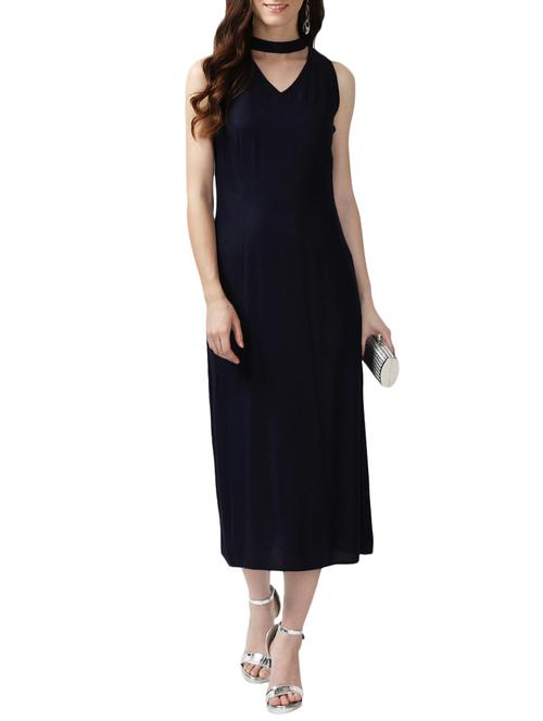 choker neck a-line dress - 15945996 - Standard Image - 1
