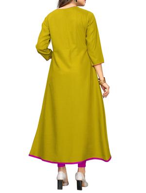 embroidered a-line kurta - 15946187 - Standard Image - 3