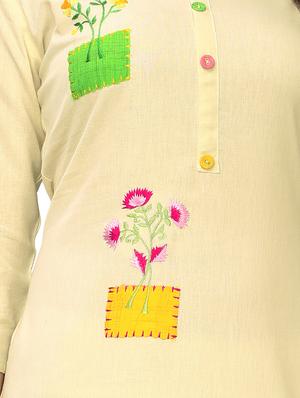 embroidered straight kurta - 15946188 - Standard Image - 4