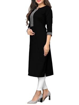 embroidered straight kurta - 15946189 - Standard Image - 2