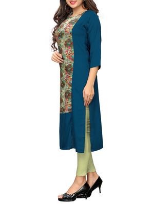 printed straight kurta - 15946193 - Standard Image - 2