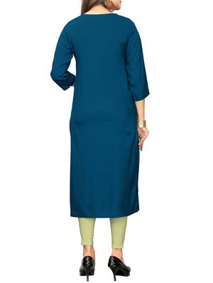 printed straight kurta - 15946193 - Standard Image - 3