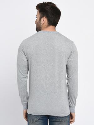 grey cotton chest print tshirt - 15946196 - Standard Image - 3