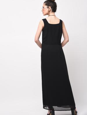 pleat detail maxi dress - 15946338 - Standard Image - 4