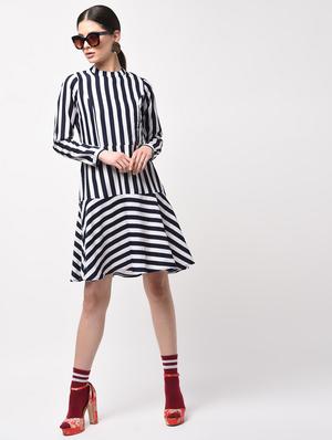 ruffled hem a-line dress - 15946344 - Standard Image - 2