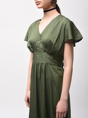 tie back ruffle detail a-line dress - 15946354 - Standard Image - 5