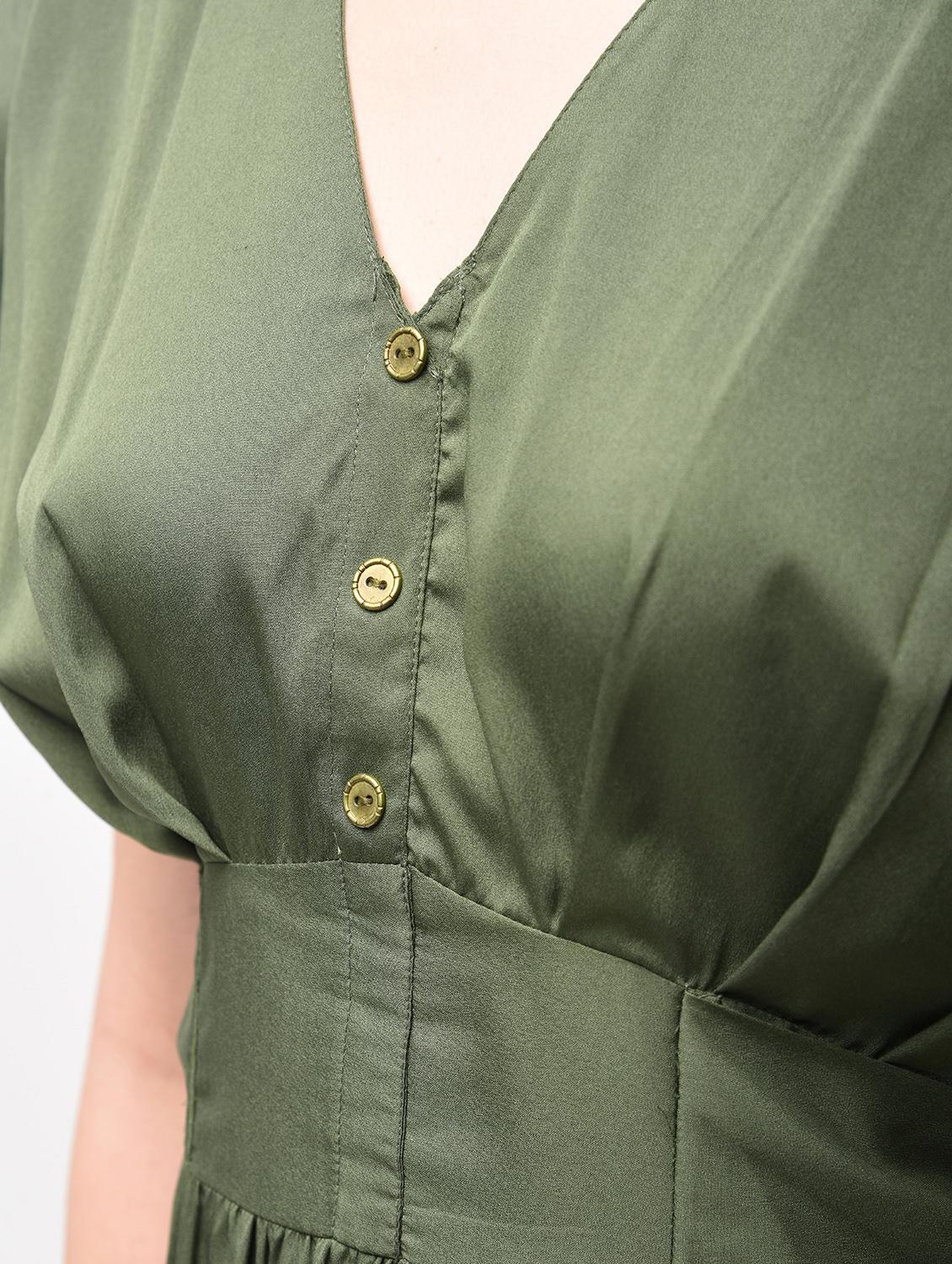 tie back ruffle detail a-line dress - 15946354 - Zoom Image - 6