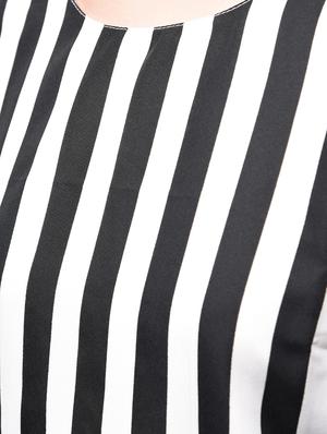monochrome striped a-line dress - 15946361 - Standard Image - 5