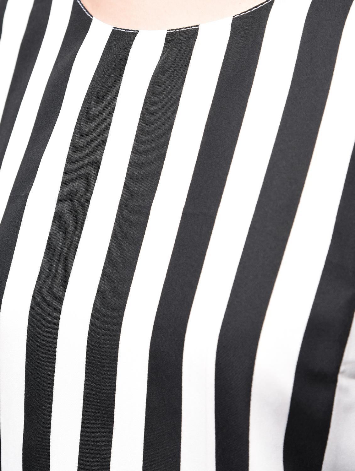 monochrome striped a-line dress - 15946361 - Zoom Image - 5