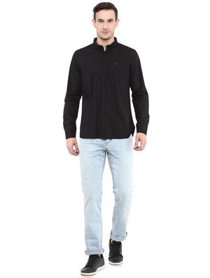 black solid casual shirt - 15946365 - Standard Image - 3