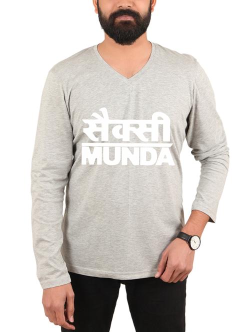 grey typographic t-shirt - 15946526 - Standard Image - 1