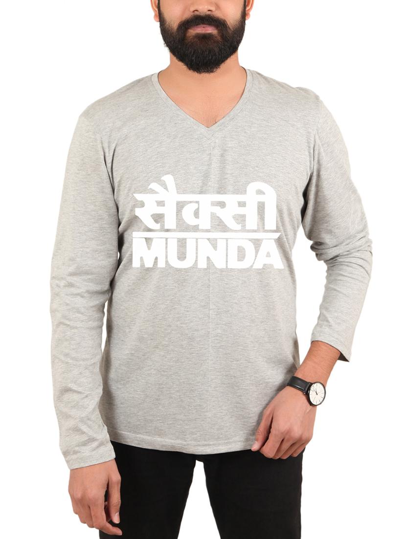 grey typographic t-shirt - 15946526 - Zoom Image - 1