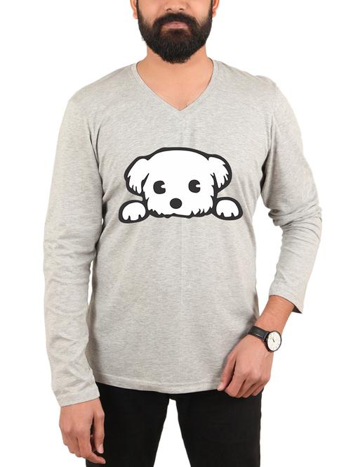 grey printed t-shirt - 15946546 - Standard Image - 1