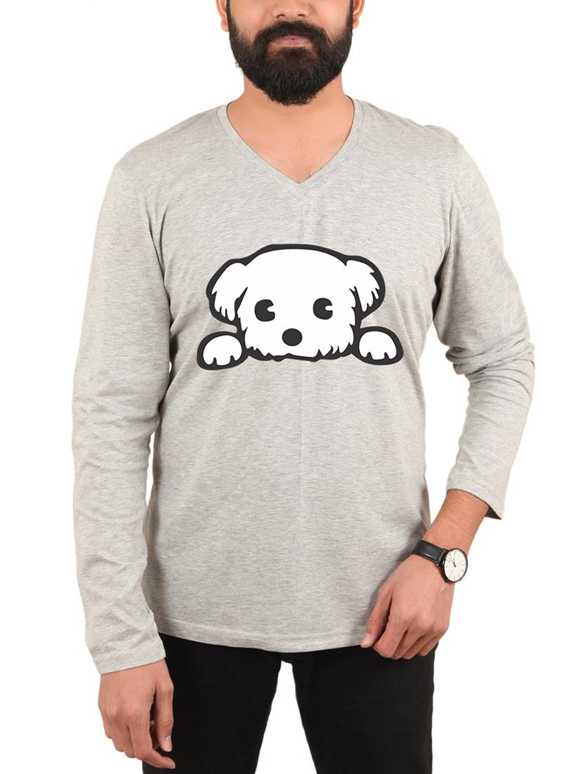 grey printed t-shirt - 15946546 - Zoom Image - 1