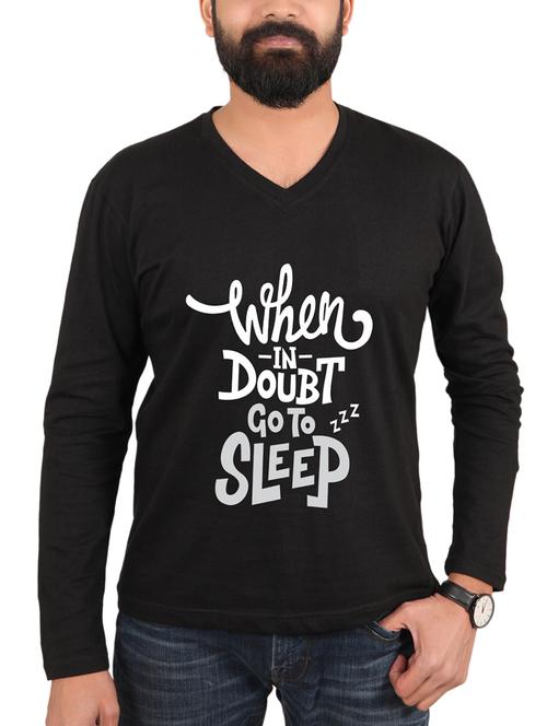black typographic t-shirt - 15946562 - Standard Image - 1