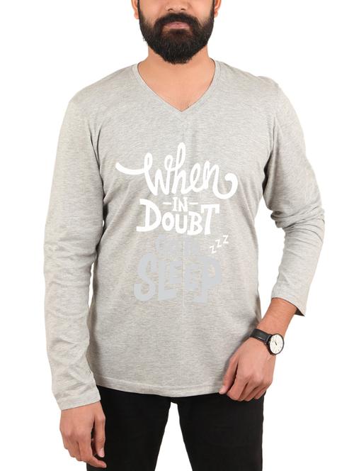 grey typographic t-shirt - 15946563 - Standard Image - 1