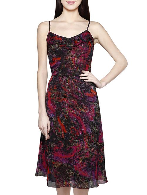 ruffle detail a-line dress - 15946574 - Standard Image - 1