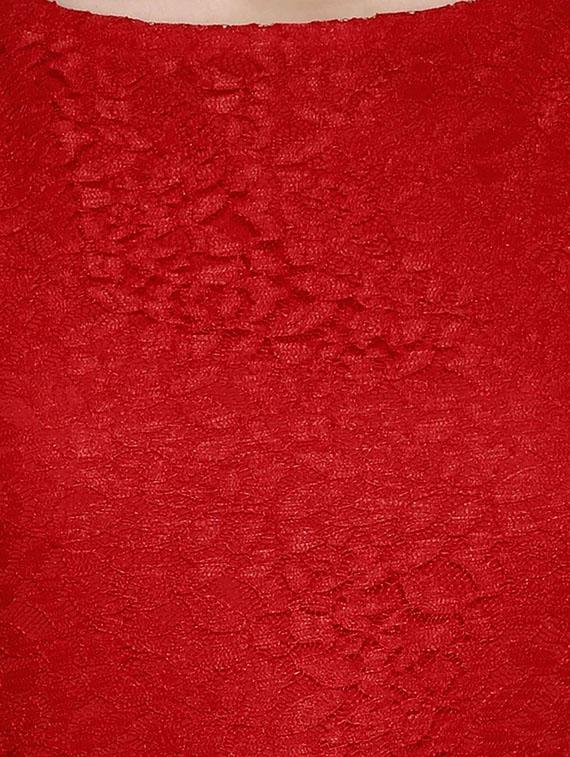 boat neck laced a-line dress - 15946575 - Zoom Image - 4