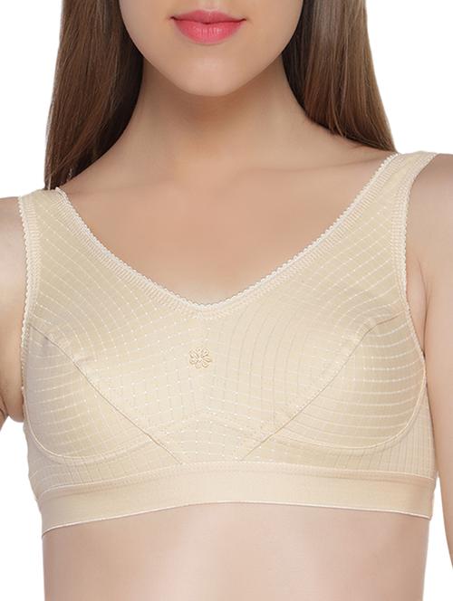 floral patch solid bra - 15946670 - Standard Image - 1