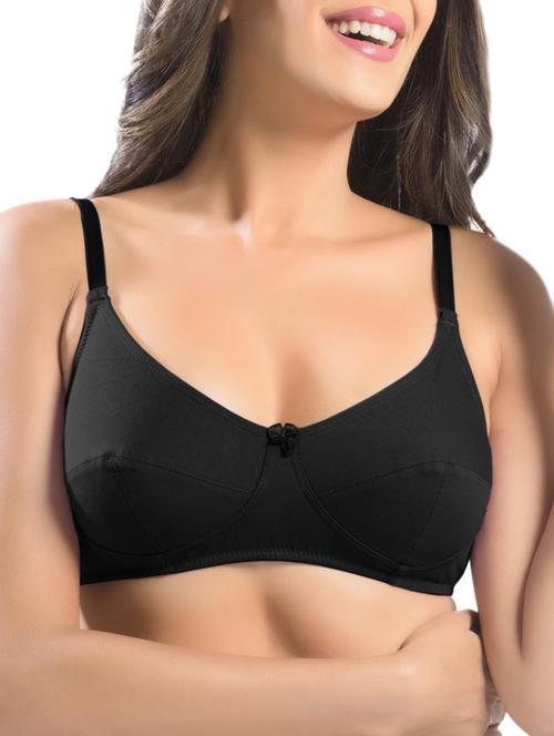 bow patch solid bra - 15946675 - Standard Image - 1
