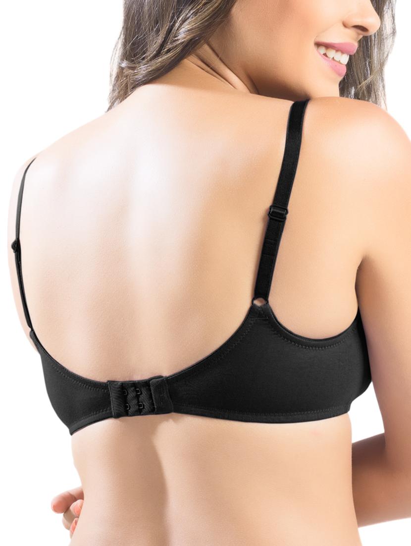 bow patch solid bra - 15946675 - Zoom Image - 2