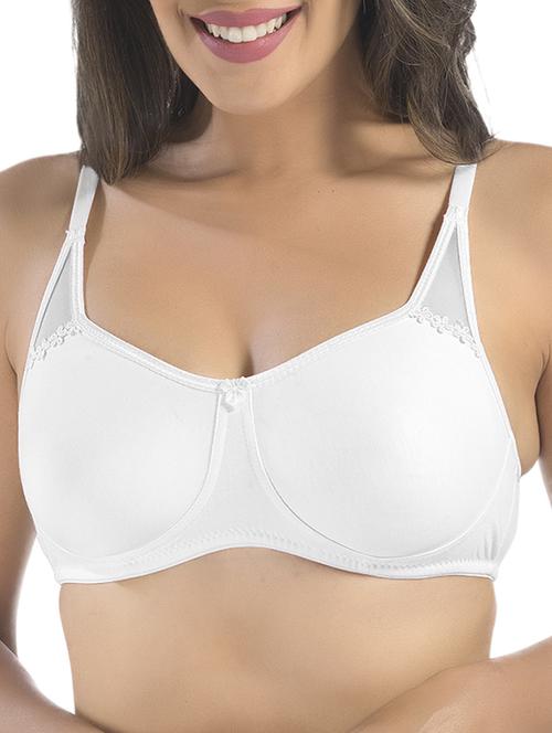 bow patch lace detail bra - 15946689 - Standard Image - 1
