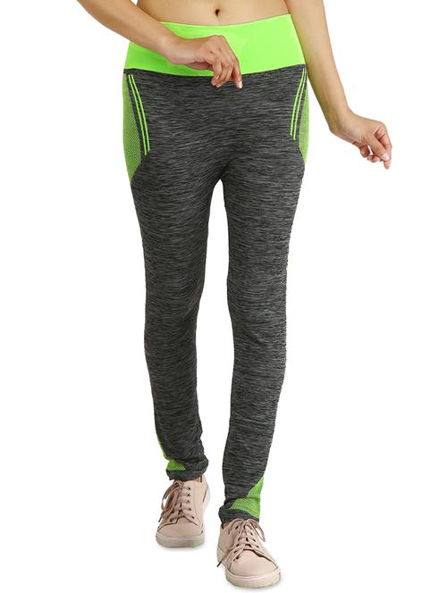 contrast mesh paneled yoga pant - 15946839 - Very Small Image - 1