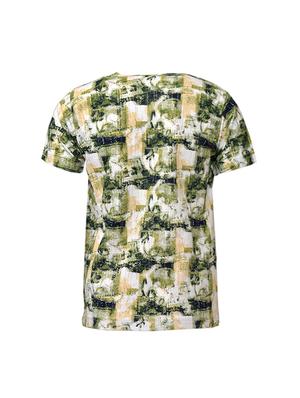 round neck quirky patched t-shirt - 15946879 - Standard Image - 2