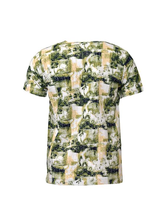 round neck quirky patched t-shirt - 15946879 - Zoom Image - 2