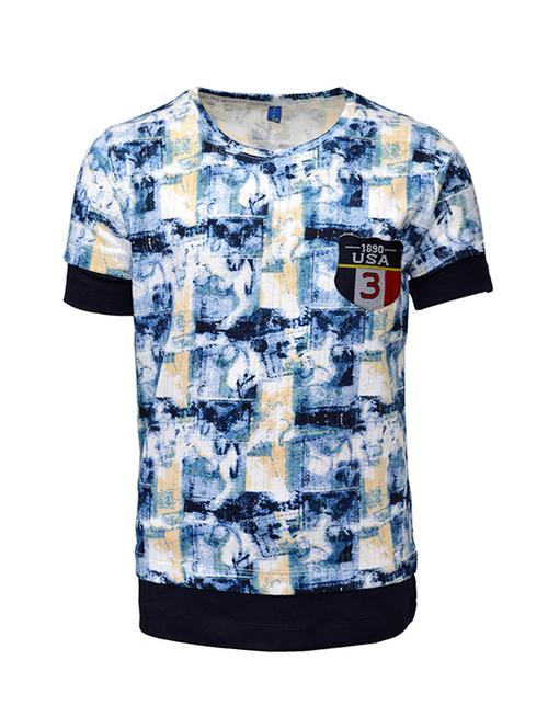 blue cotton tshirt - 15946882 - Standard Image - 1