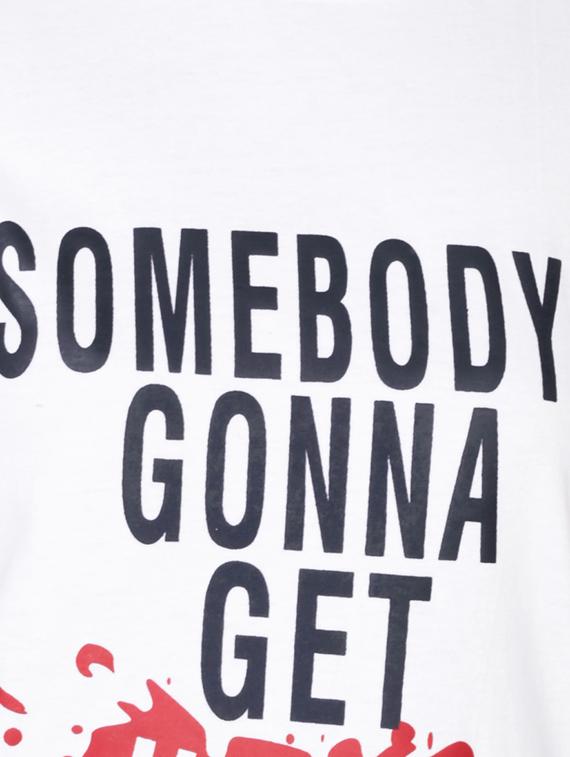 slogan print short sleeved tee - 15947089 - Zoom Image - 4