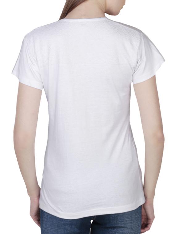 graphic print v-neck tee - 15947102 - Zoom Image - 3
