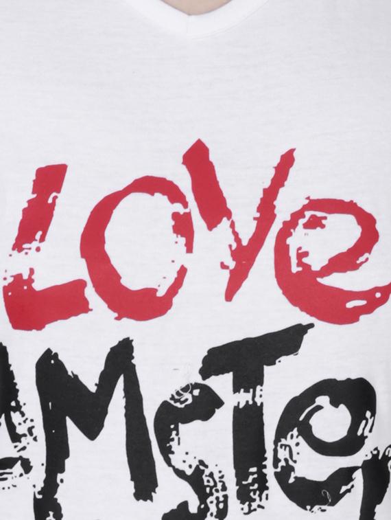 graphic print v-neck tee - 15947102 - Zoom Image - 4