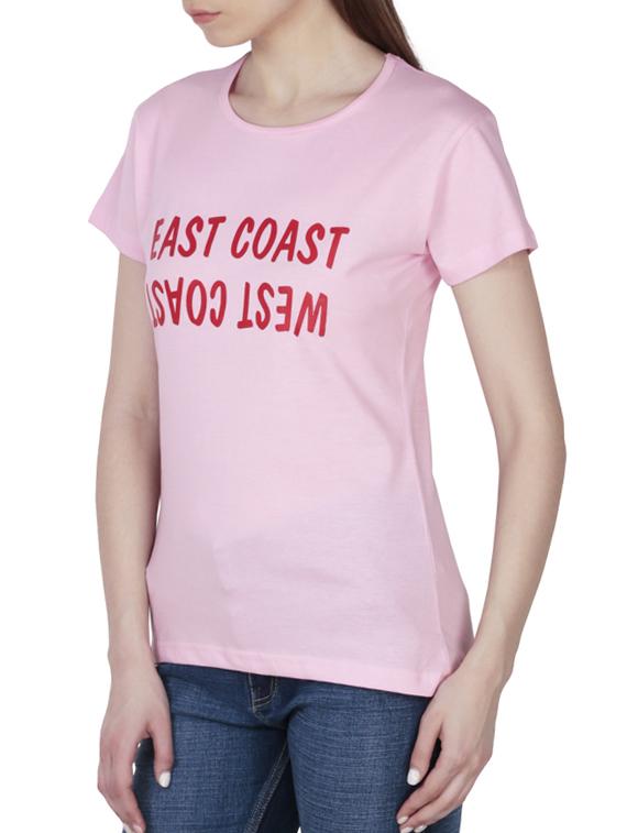 letter print round neck tee - 15947107 - Zoom Image - 2