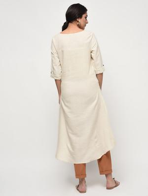 high low solid kurta - 15947186 - Standard Image - 4