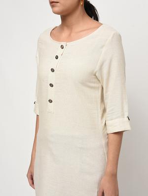 high low solid kurta - 15947186 - Standard Image - 5
