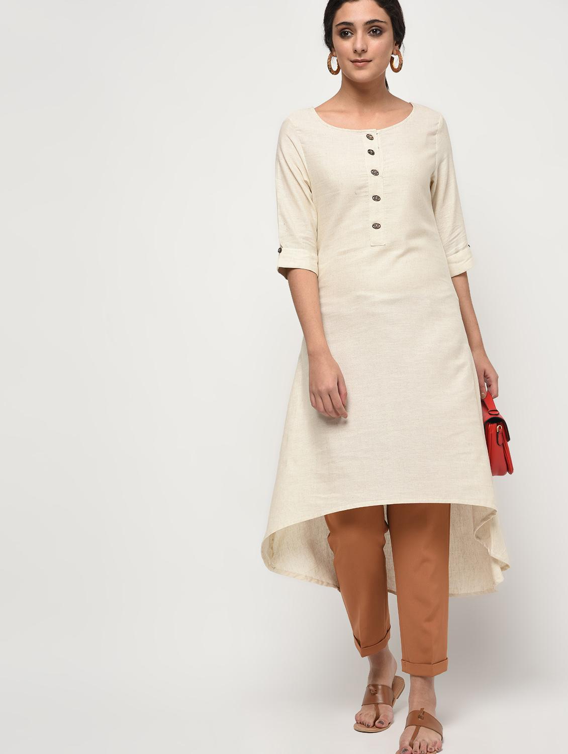 high low solid kurta - 15947186 - Zoom Image - 1