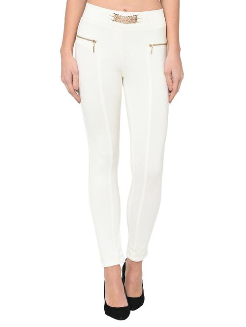 zipper detail high rise jegging - 15947348 - Standard Image - 1