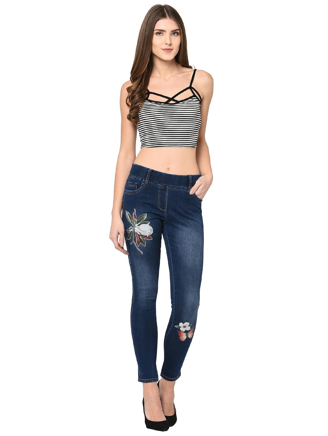 pocket detail embroidered jegging - 15947352 - Zoom Image - 4