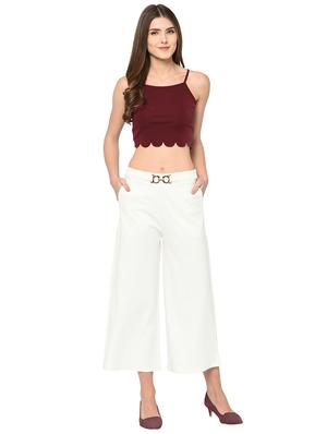buckle detail flared palazzo - 15947357 - Standard Image - 4