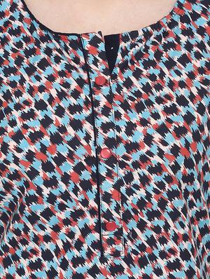 cap sleeved button detail top - 15947375 - Standard Image - 4
