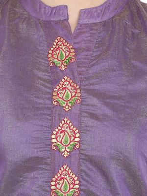 embroidered straight kurta - 15947378 - Standard Image - 4