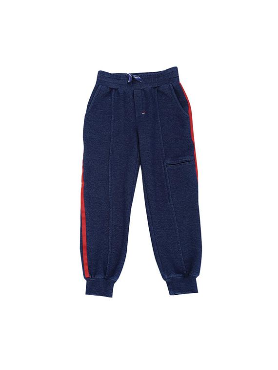 blue cotton blend jogger - 15948194 - Zoom Image - 1