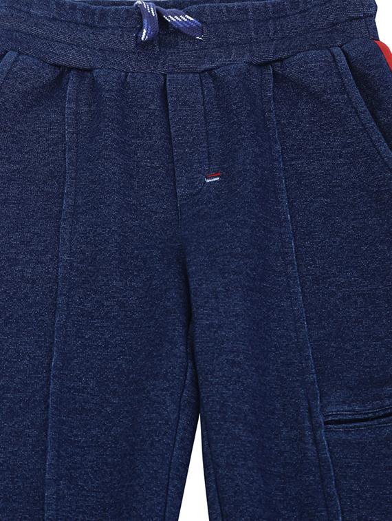 blue cotton blend jogger - 15948194 - Zoom Image - 3